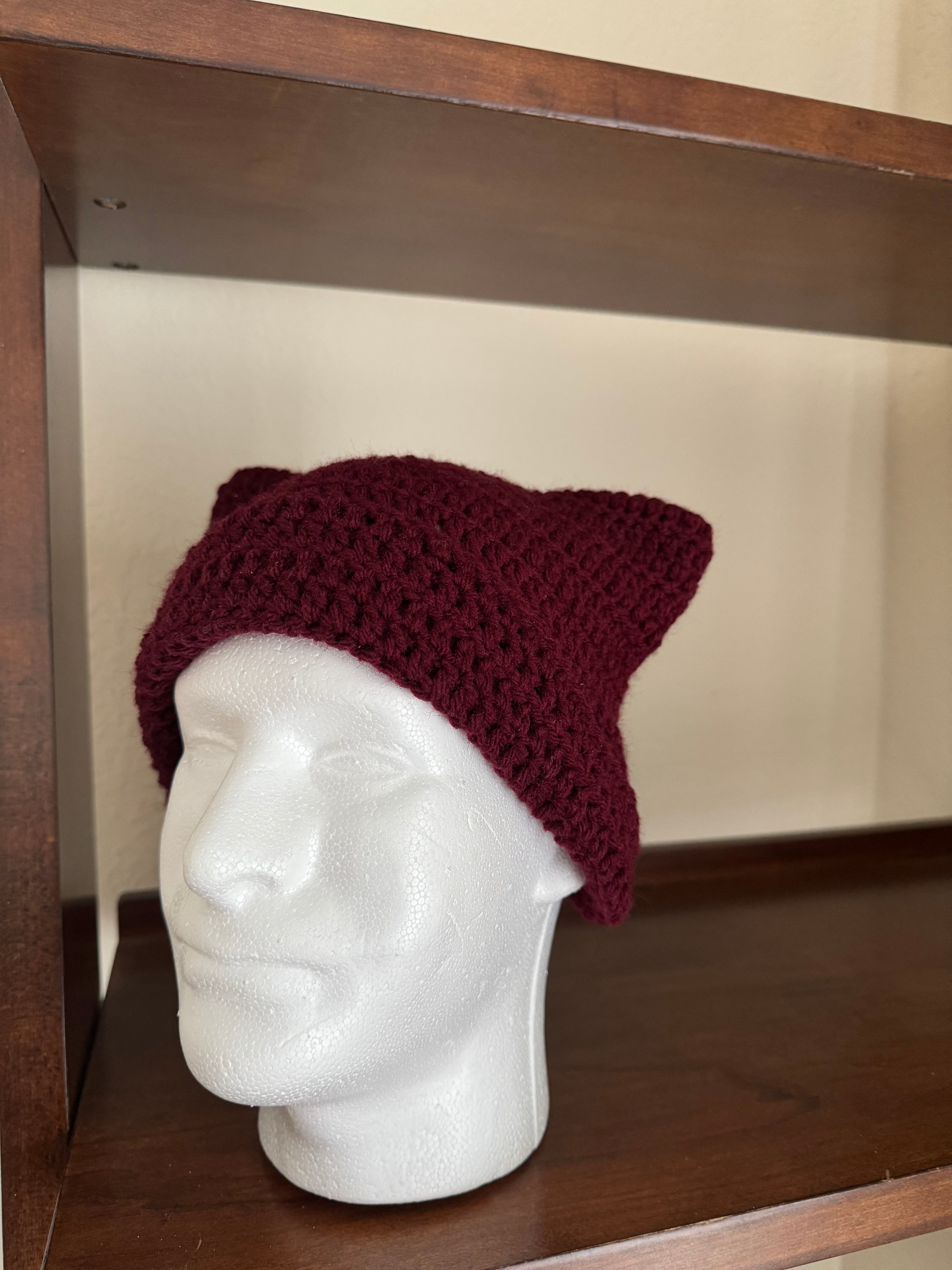 Solid Color Cat Ear Beanie