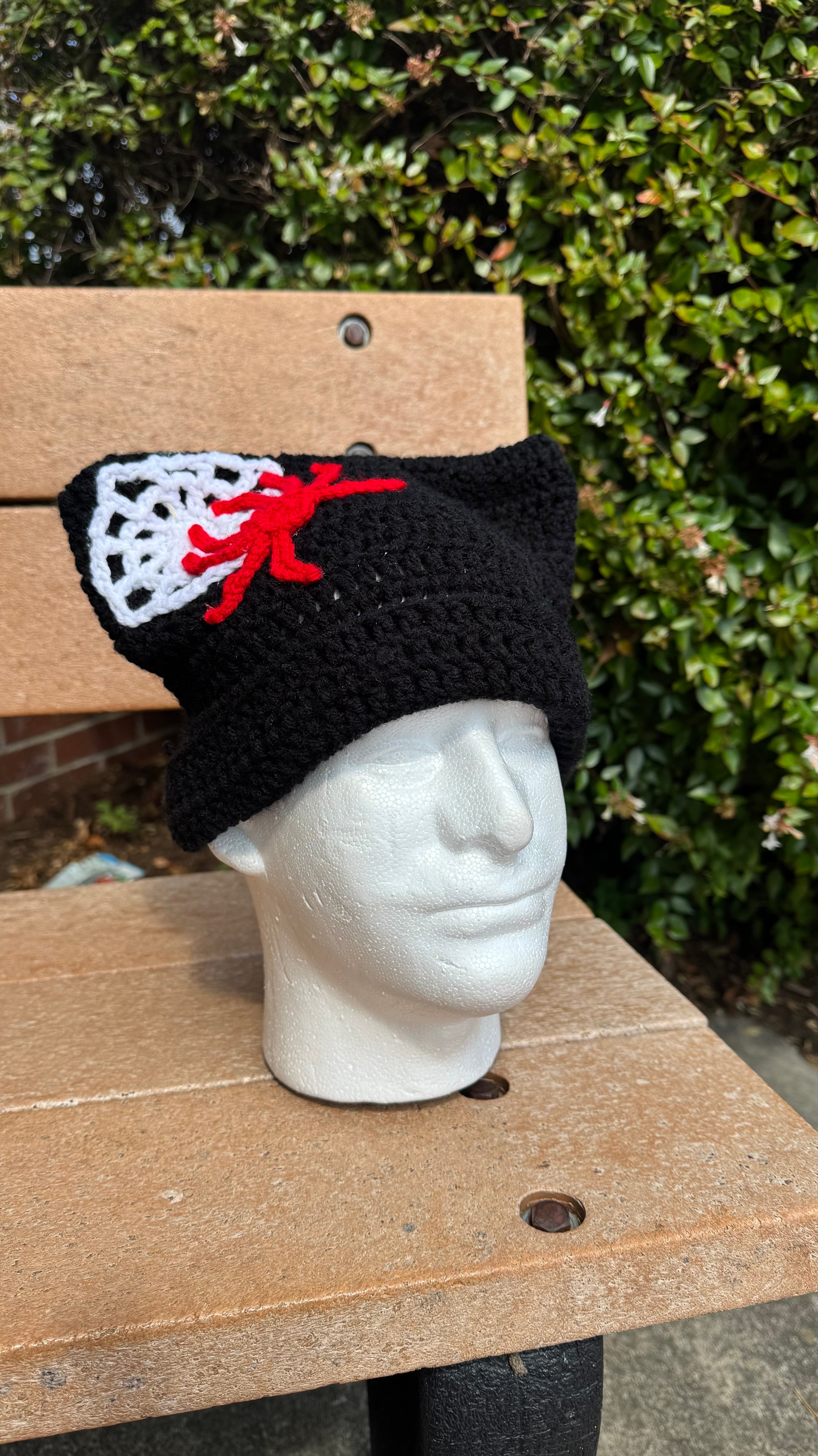 Spider Web Cat Ear Beanie