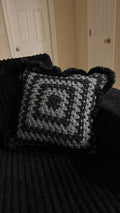 Handmade Granny Square Crochet Pillow